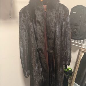 Elegant Black Fur Coat